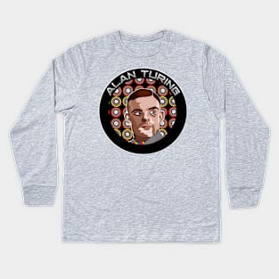 Alan Turing World War 2 Hero Mathematician Kids Long Sleeve T-Shirt